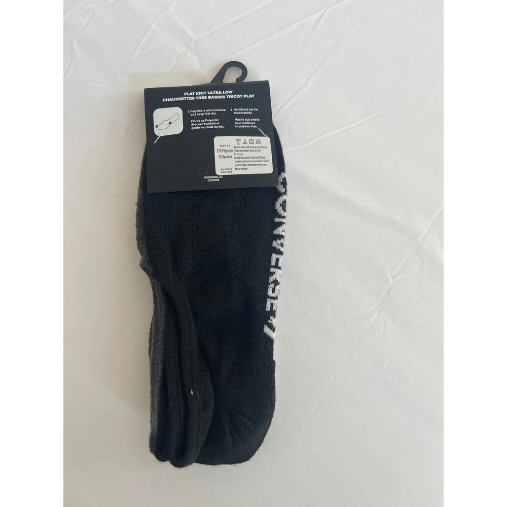 Converse Mens 3Pack Flat Knit Ultra Low No Show Socks White Grey Black Size 6-12